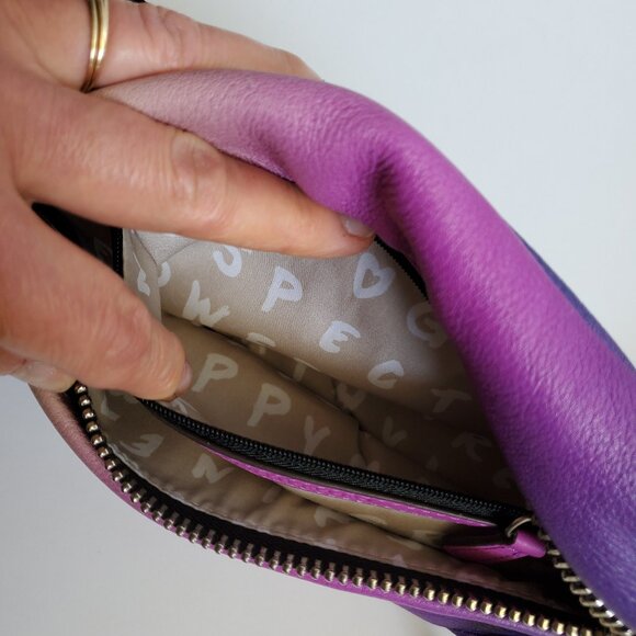 Aimee Kestenberg Milan Leather Bum Bag fanny pack ombre purple - Picture 5 of 9
